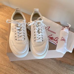 Christian Louboutin Simplerui logo-detailed leather-trimmed canvas sneakers
